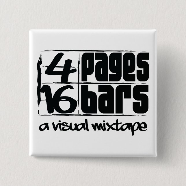 4 Pages 16 Bars 15 Cm Square Badge (Front)