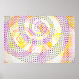 4 Pataphysical Overlapping Spiralsn var 3 Poster