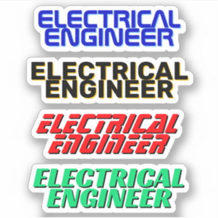 4 PCS - Electrical Engineer Stickers (Waterproof)