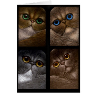 4 PERSIAN CATS ANY OCCASION Card