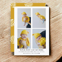 4 Photo and leaf pattern back template