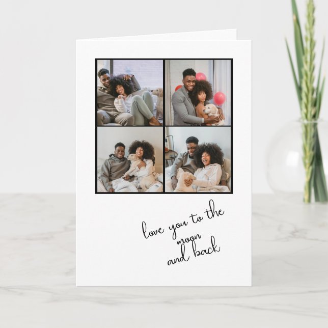 4 Photo and Text Personalised Card (Front)