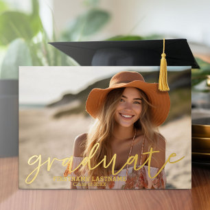4 Photo Announcement Graduation Party Invitation