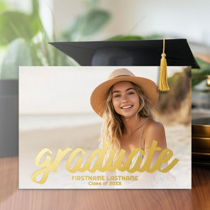 4 Photo Announcement Graduation Party Invitation