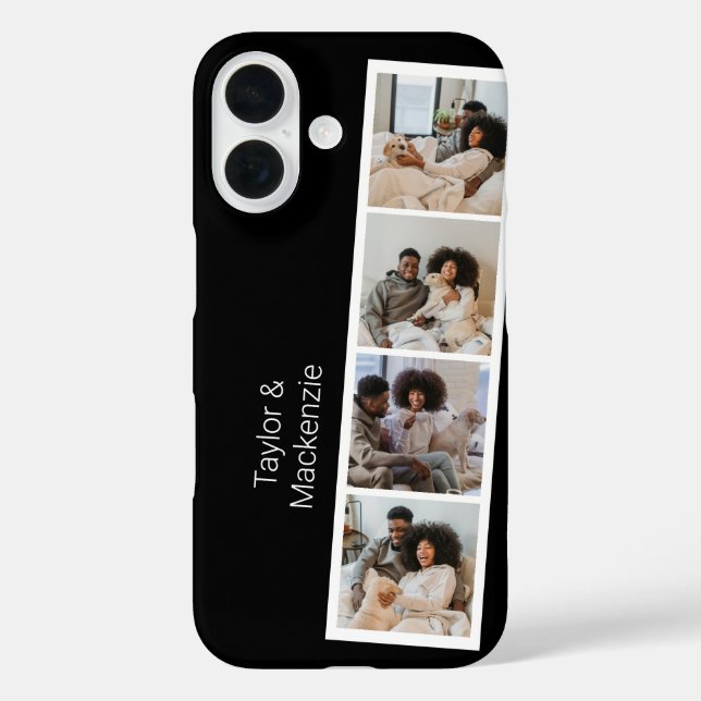 4 Photo Booth Modern Personalised Case-Mate iPhone Case (Back)