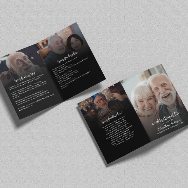 4-Photo Celebration of Life / Funeral / Memorial Programme (Creator Uploaded)