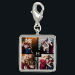 4-Photo Collage and Monogram Charm<br><div class="desc">Beautiful personalised photo design perfect for mother's day,  as a wedding or anniversary gift,  graduation gift,  etc.</div>