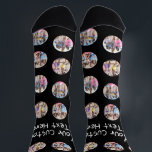 4 Photo Collage and Text Custom Personalised Socks<br><div class="desc">4 Photo Collage Template Make Your Own Fun pair of socks - featuring your own custom words,  perfect for gift ideas for yourself or others - socks from Ricaso - available in different colours in store,  step out in personalised style</div>