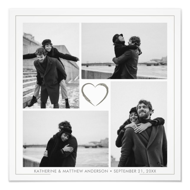 4 Photo Collage Anniversary Photo Enlargement (Front)