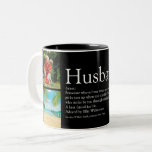 4 Photo Collage Best Ever Husband Definition Two-Tone Coffee Mug<br><div class="desc">Personalise for your special husband to create a unique gift for birthdays,  anniversaries,  weddings,  Christmas or any day you want to show how much he means to you. A perfect way to show him how amazing he is every day. Designed by Thisisnotme©</div>