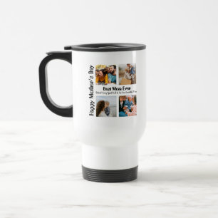 4 Photo Collage Best Mum Ever Travel Mug