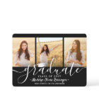 4 Photo Collage Black and White Graduation Party