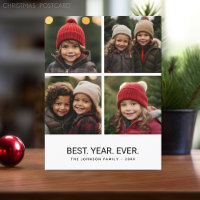 4 Photo Collage Black White - Best Year Ever
