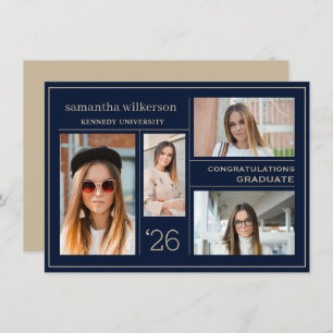 4 Photo Collage Congratulations Graduate  Card