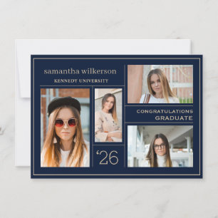 4 Photo Collage Congratulations Graduate Card