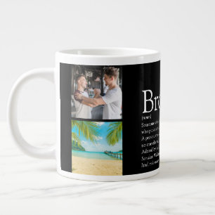 4 Photo Collage Cool Best Ever Brother Definition Large Coffee Mug