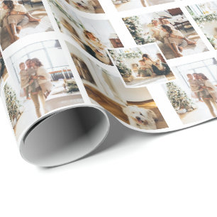 4 Photo Collage Custom Personalised Wrapping Paper