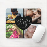 4 Photo Collage Custom Text Personalised Daddy  Mouse Mat<br><div class="desc">4 Photo Collage Custom Text Personalised Daddy</div>