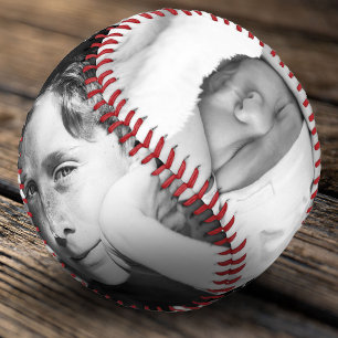 4 Photo Collage & Dates   Fathers Day Dad Keepsake Baseball