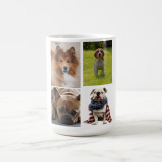 4 Photo Collage Dog Lover Pet Coffee Mug