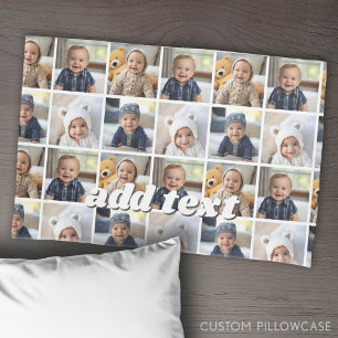 4 Photo Collage Duplicated All Over Can Edit Colou Pillowcase