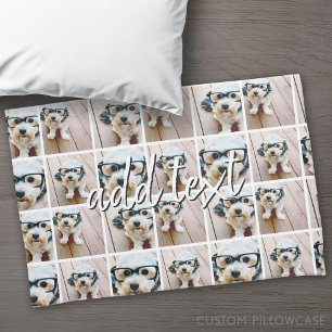 4 Photo Collage Duplicated All Over Can Edit Colou Pillowcase