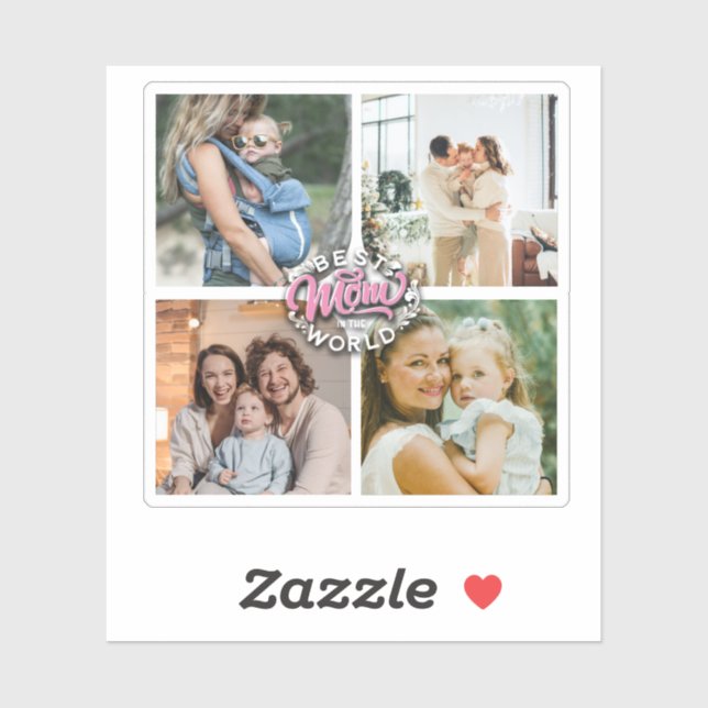 4 Photo Collage Family Memory Mother's Day (Sheet)