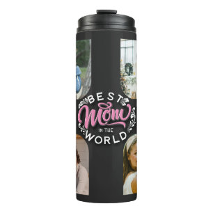 4 Photo Collage Family Memory Mother's Day Thermal Tumbler
