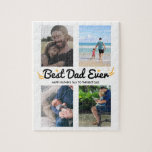 4 Photo Collage Gift for Dad Personalised Custom Jigsaw Puzzle<br><div class="desc">4 Photo Collage Gift for Dad Personalised Custom</div>