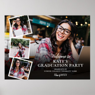 4 Photo Collage Graduation Party Welcome SIgn