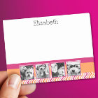 4 Photo Collage Hot Pink Orange Chevrons