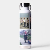 4 Photo Collage - Modern Minimalist Photos Only Water Bottle (Front)