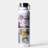 4 Photo Collage - Modern Minimalist Photos Only Water Bottle (Back)