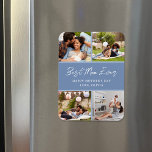 4 Photo Collage Mother's Day Gift Magnet<br><div class="desc">Custom printed Mother's Day magnet personalised with your photos and text. This modern minimalist design features a photo collage layout for 4 square Instagram photos and handwritten style script that reads "Best Mum Ever - Happy Mother's Day" or you can customise it with your own special message. Use the design...</div>