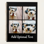 4 Photo Collage Optional Text -- Can Edit Black Planner<br><div class="desc">Add your favourite pics to this fun template. You can use square photos or any photos for this grid.</div>