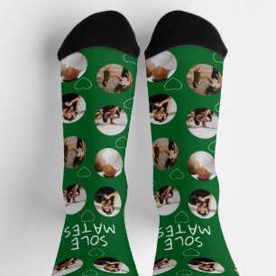 4 Photo Collage Sole Mates (funny play on soul) Socks