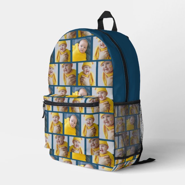 4 Photo Collage Template Make Your Own Fun Printed Backpack (Back Corner Right)