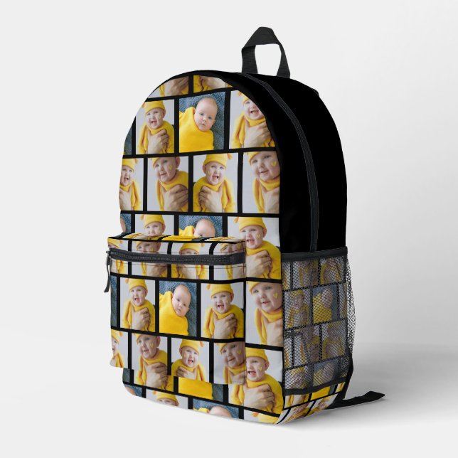 4 Photo Collage Template Make Your Own Fun Printed Backpack (Back Corner Right)