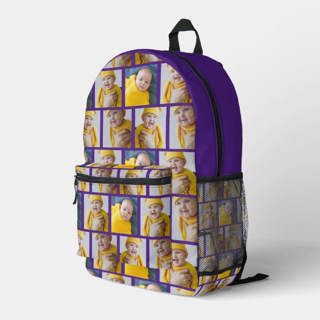 4 Photo Collage Template Make Your Own Fun Printed Backpack (Back Corner Right)