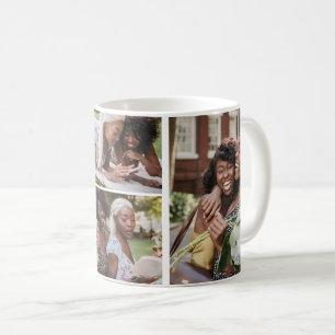 4 Photo collage template personalised Coffee Mug