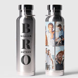4 Photo Collage Unique Gifts For Brothers Water Bottle<br><div class="desc">Our BRO water bottle is the perfect gift for your brother. With the ability to customise the bottle with your brother's name, it becomes a one-of-a-kind keepsake that he can cherish for years to come. The modern design and sleek black colour make it a stylish accessory for any occasion. This...</div>