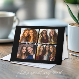 4 Photo Collage - With Area for Text Card