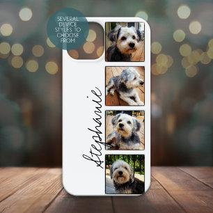 4 Photo Collage with White - Film Strip iPhone 16 Case