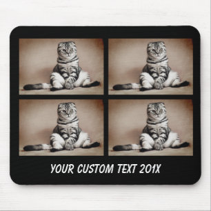 4 Photo Color with text - choose background color Mouse Mat