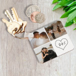 4 Photo Custom Collage Initial Heart Personalized Key Ring<br><div class="desc">Create a Custom 4 Photo Custom Collage Initial Heart Personalized keyring from Ricaso</div>
