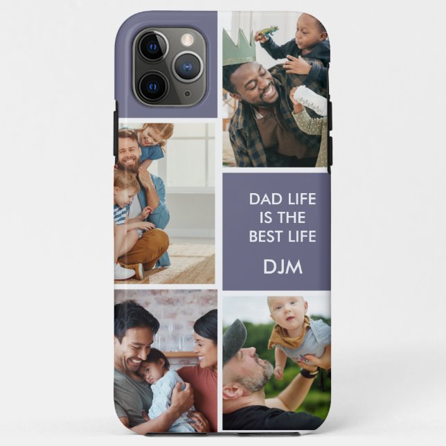 4 Photo Dad Life is the Best Life I phone case (Back)
