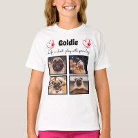 4 photo dog collage - customised memory for girls