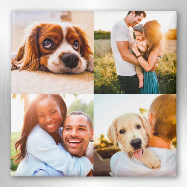 4 Photo Edge Print Magnet Template Square (Creator Uploaded)