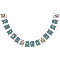 4 Photo Engagement Party Teal Bunting Flags