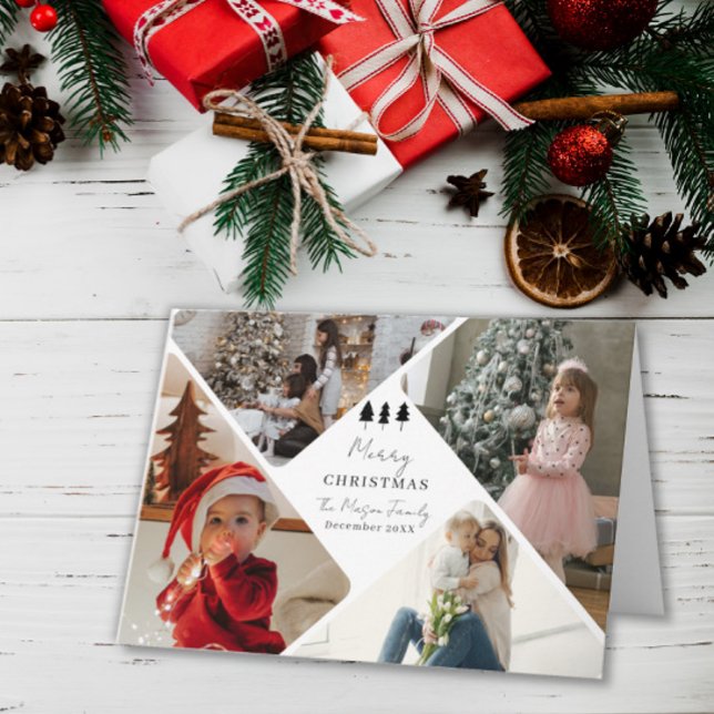 4 Photo Family Christmas Card Trees Design (Creator Uploaded)